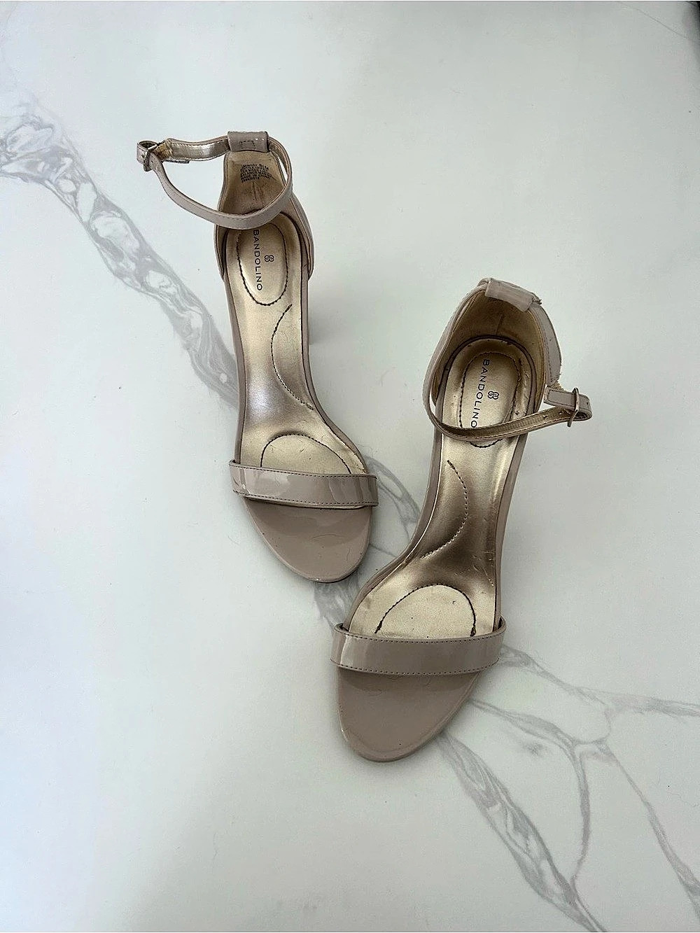 MICHAEL Kors Ankle Strap Block Heel Sandals in Beige